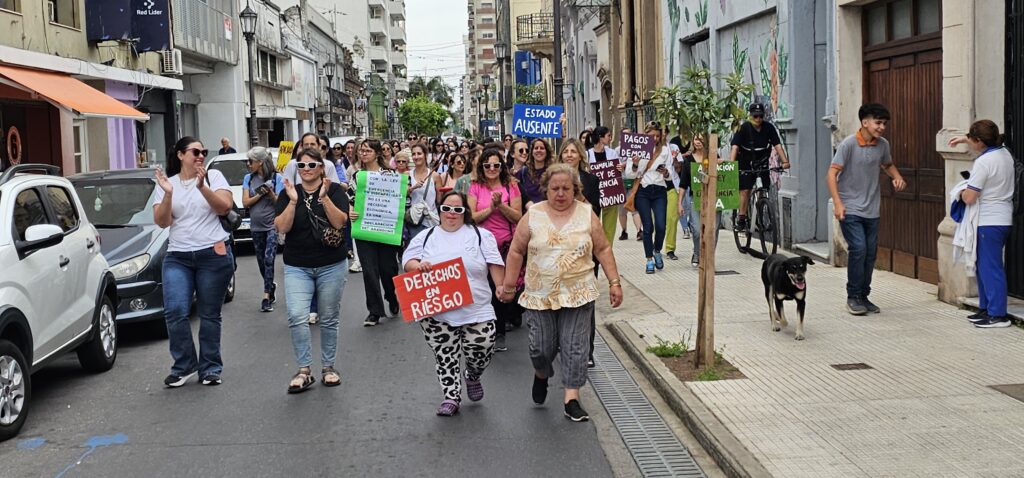 Manifestación de prestadores y paro