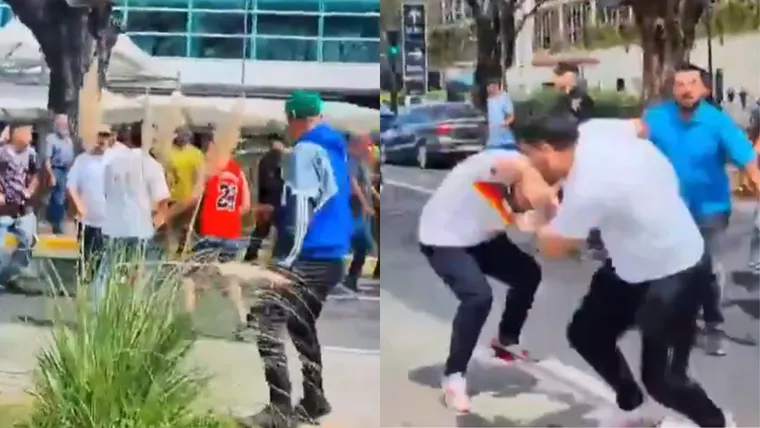 pelea aeropuerto
