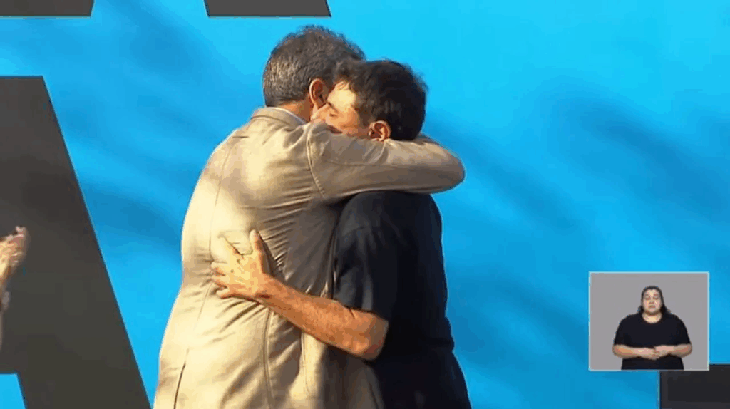 Grabois se abrazó con Massa: “Me ayudó mucho en la campaña”