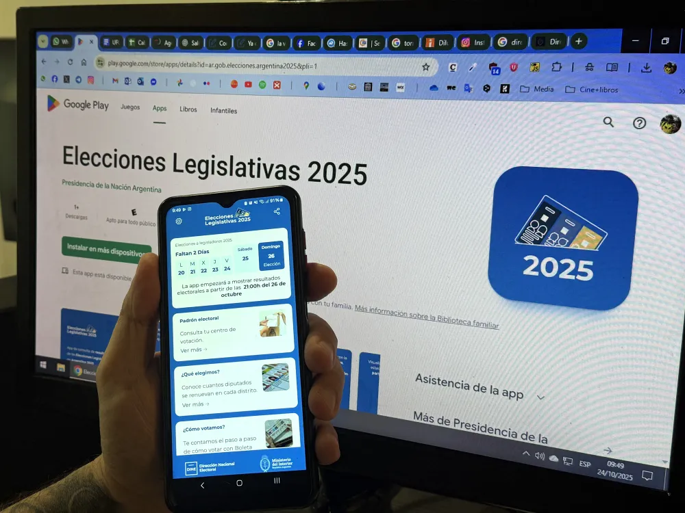 Ya está disponible la aplicación “Elecciones Legislativas 2025” para seguir los resultados desde el celular