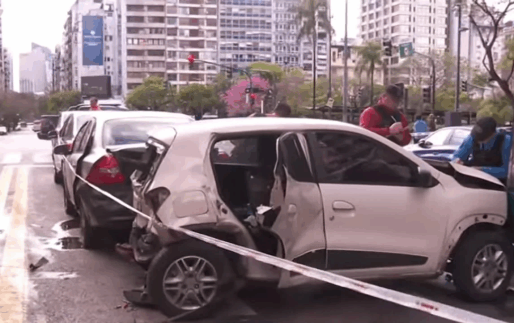 choque múltiple en el centro porteño retiro