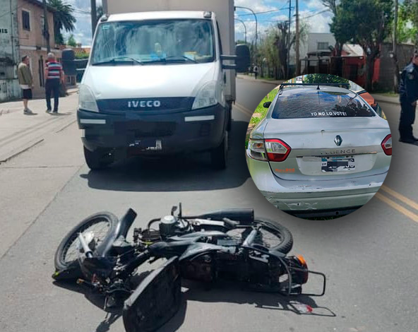 Zona sur: un motociclista de 18 años sufrió múltiples fracturas graves tras un choque entre dos vehículos