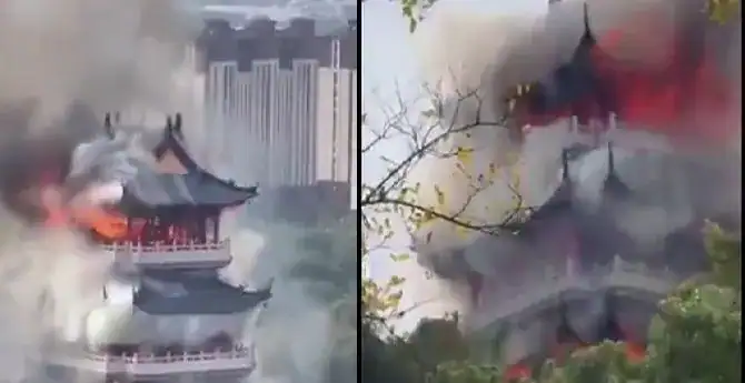 incendio en China