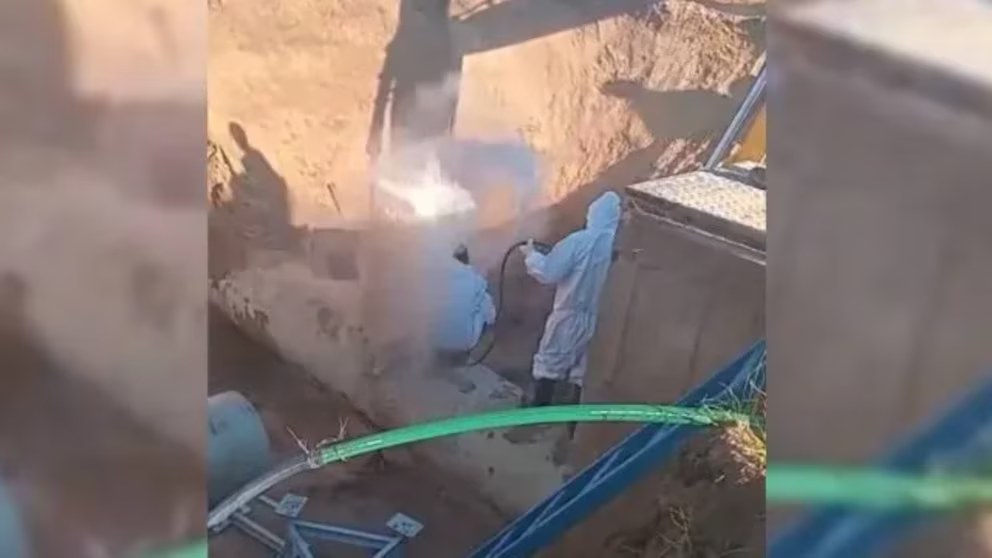 Entre Ríos: explotó un caño de agua durante una obra y dos trabajadores salieron despedidos