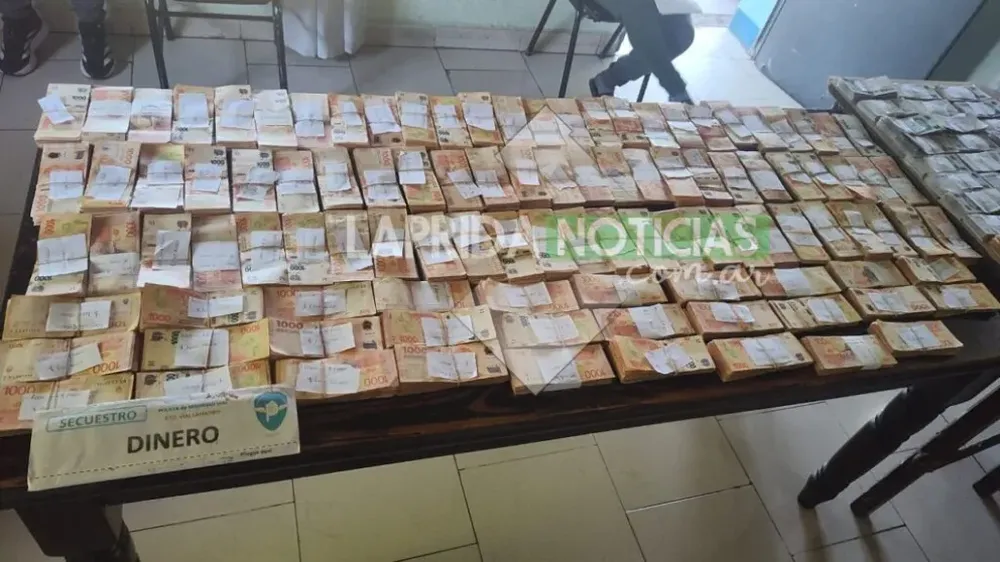 Secuestran casi 34 millones de pesos a un transportista en un operativo vial en la rotonda de Laprida