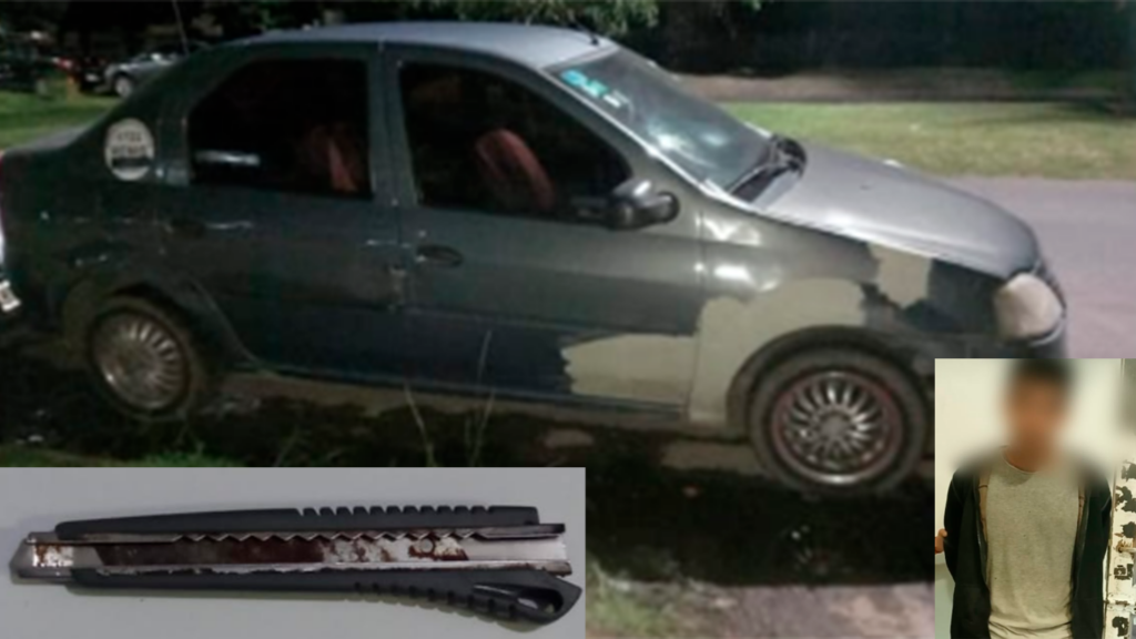 hombre amenazó trincheta policías hostil
