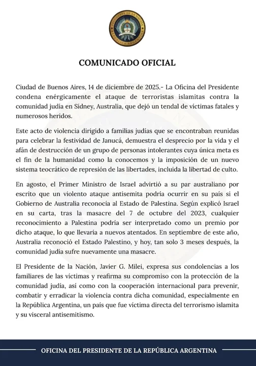 Gobierno ataque