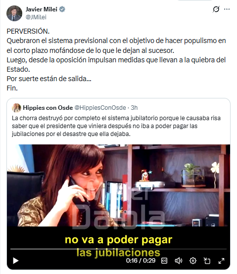 Milei Cristina