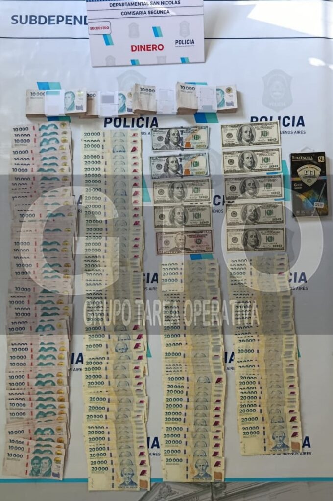 Allanaron y recuperaron más de 8.000.000 de pesos que habían sido sustraídos a un hombre de 74 años