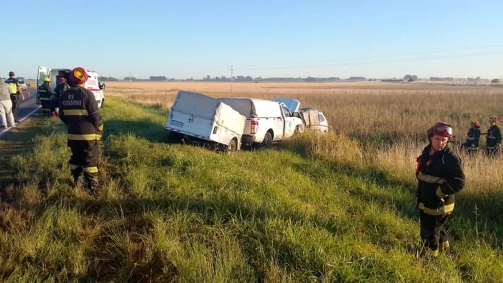 Tres muertos tras un choque frontal en la ruta 33 a la altura de Guaminí