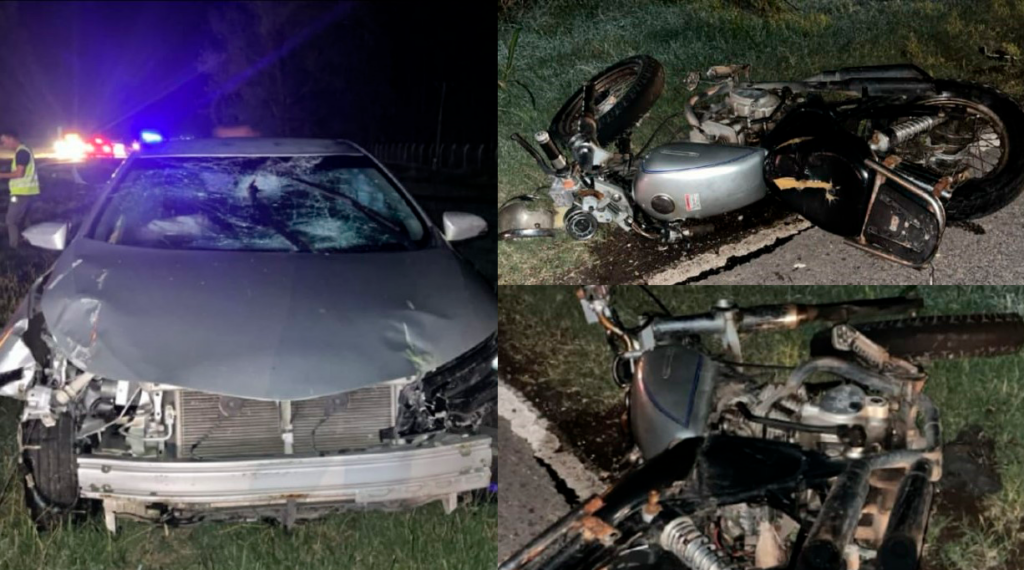 Tres personas involucradas tras un accidente vial en el Camino de la Costa: un motociclista de 26 años terminó lesionado