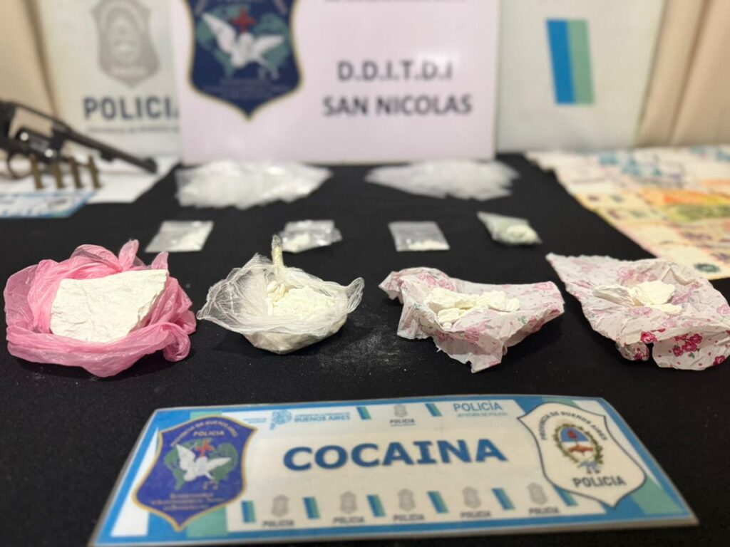 La DDITDI de San Nicolás detuvo a un hombre por venta de droga en Arrecifes: secuestraron cocaína y un revólver