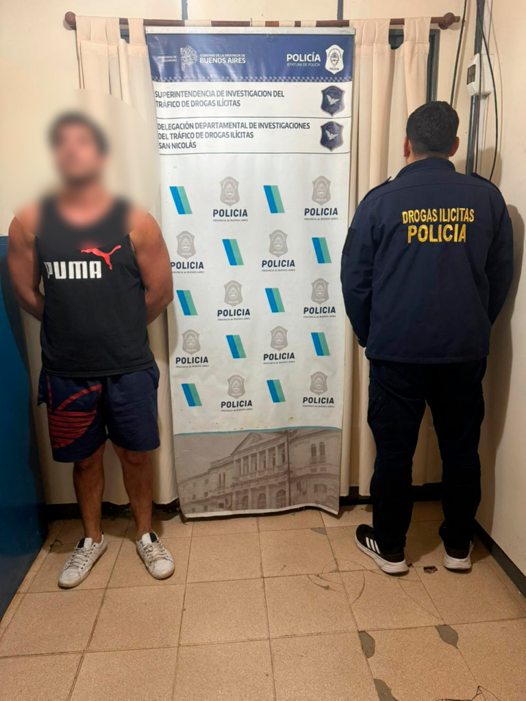 La DDITDI de San Nicolás detuvo a un hombre por venta de droga en Arrecifes: secuestraron cocaína y un revólver