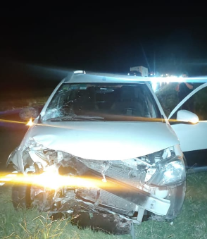 choque camión auto ruta 9