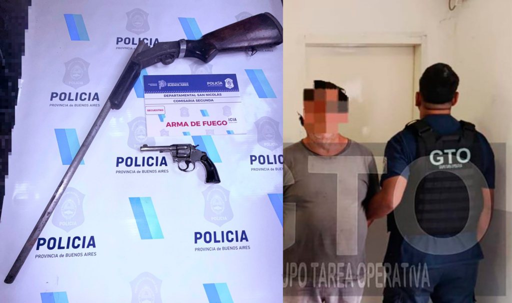 Fingió ser un pasajero para robarle a una taxista y lo aprehendieron en un allanamiento: poseía una escopeta y un revólver