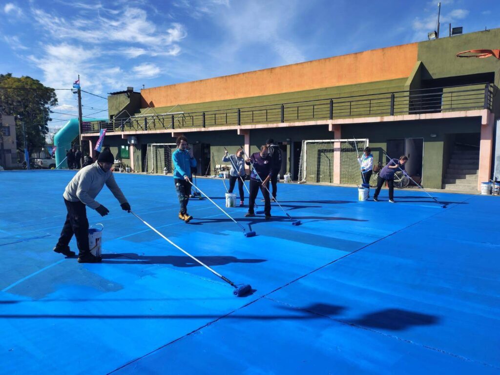 Las Jornadas “Braian Toledo” llegaron al CEF N° 60 y avanzan las mejoras en el predio deportivo de Ramallo