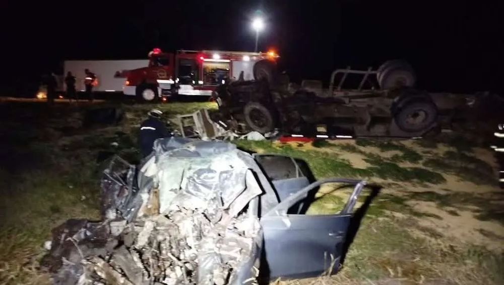 Choque frontal y muerte en la Ruta Nacional 5 a la altura de Suipacha