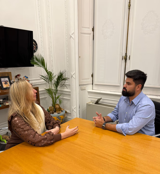 Karina Milei recibió a Fabián Fernández para definir agenda de trabajo