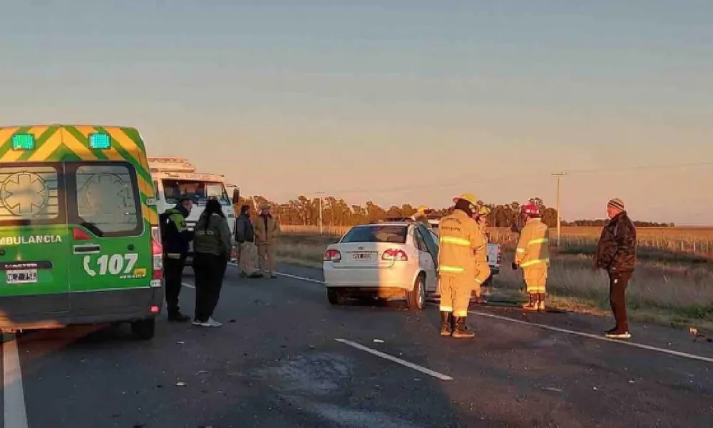 Pringles: un hombre murió tras un choque frontal entre un camión y un auto en la ruta 51