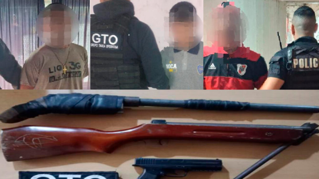 Tras hechos delictivos en Pergamino, fuerzas policiales allanaron en barrio San Francisco, secuestraron tres armas de fuego y aprehendieron a tres personas