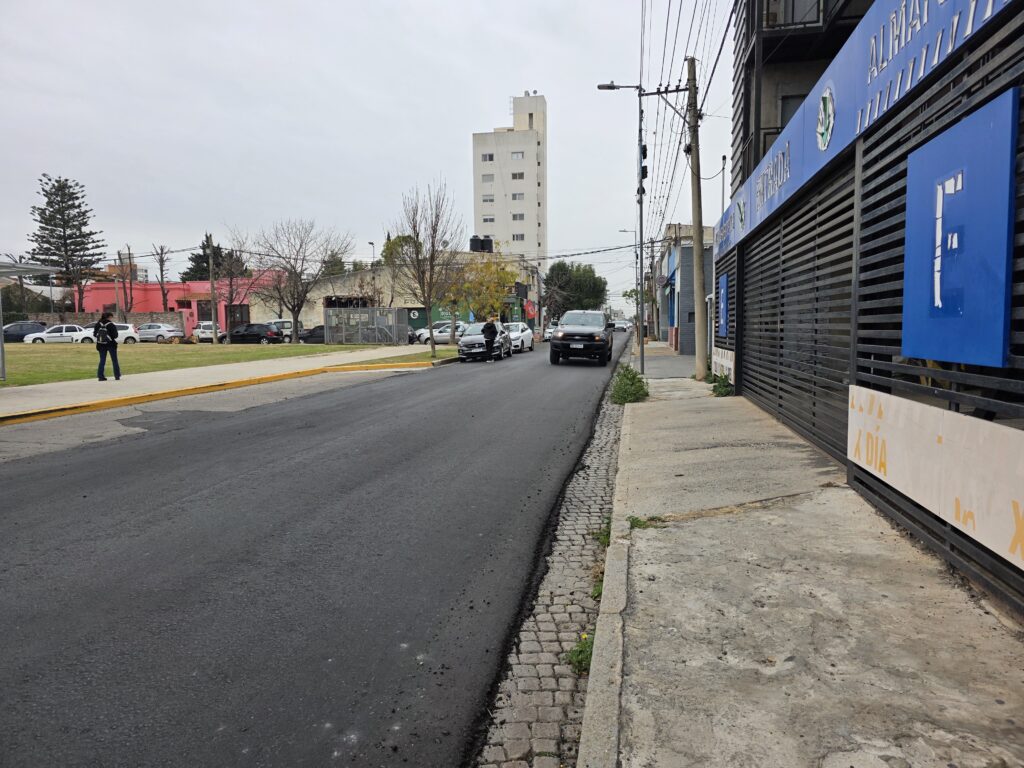 passaglia mostró avance repavimentación almafuerte