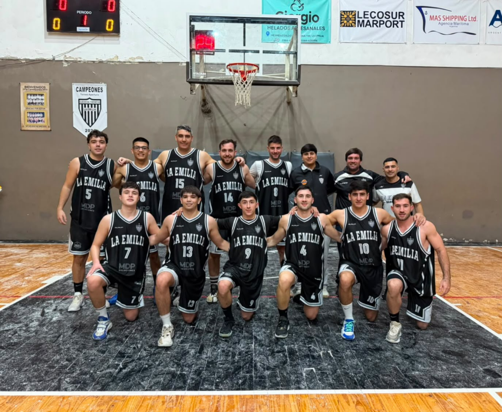 Básquet: La Emilia dejó sin invicto a Somisa A en la Primera local