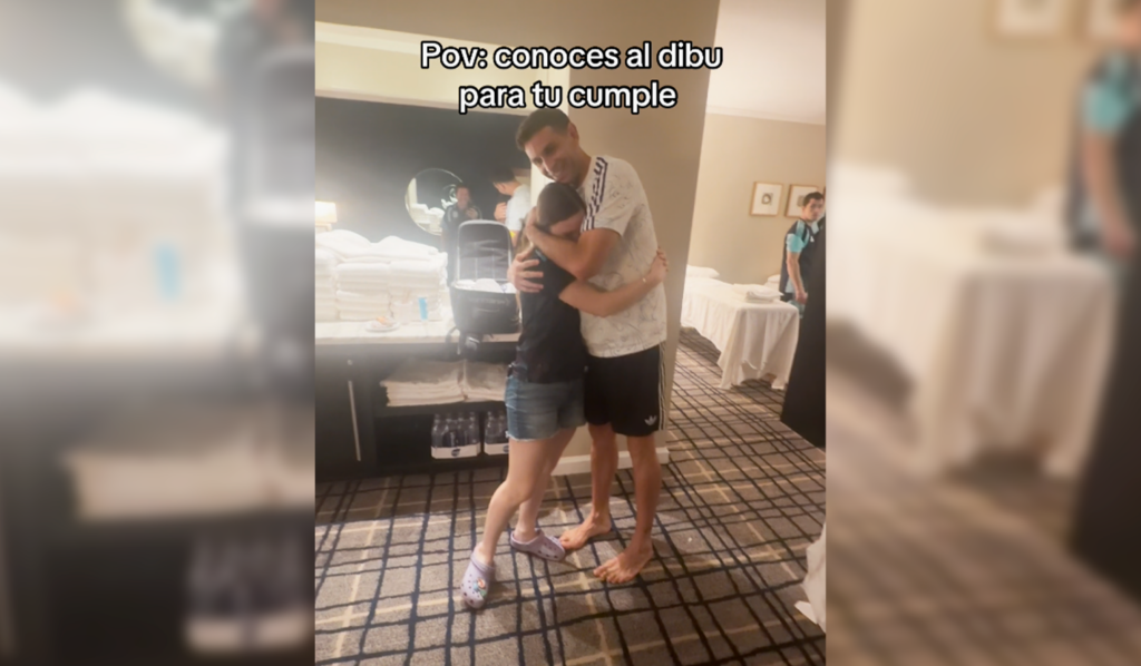 "Emoción pura": el Dibu Martínez le regaló sus guantes a una adolescente nicoleña por sus 15 años