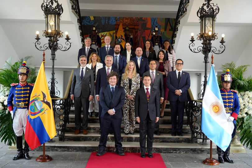 Milei y Noboa encabezaron la firma de acuerdos bilaterales en Quito para profundizar la relación estratégica entre la Argentina y Ecuador
