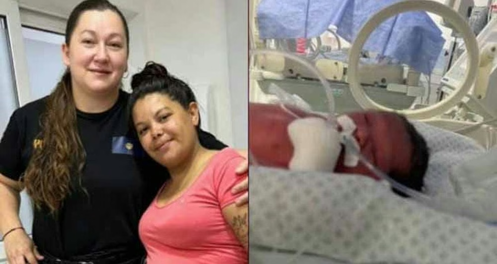 Pilar: una mujer policía asistió un complicado parto dentro de un auto y salvó a una beba sietemesina