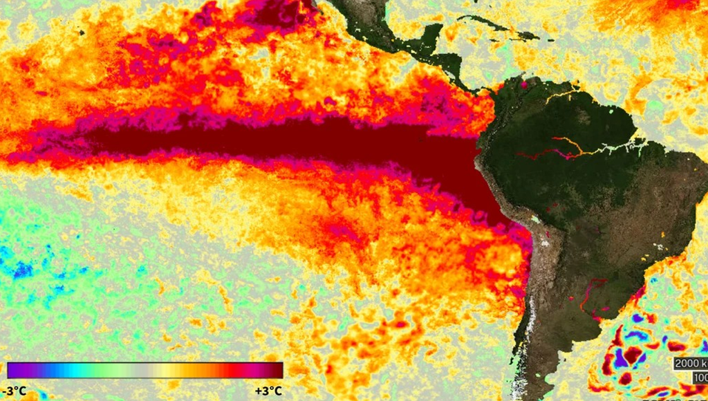 Expertos advierten que El Niño podría alcanzar una intensidad muy fuerte hacia fin de año y comienzos del 2027