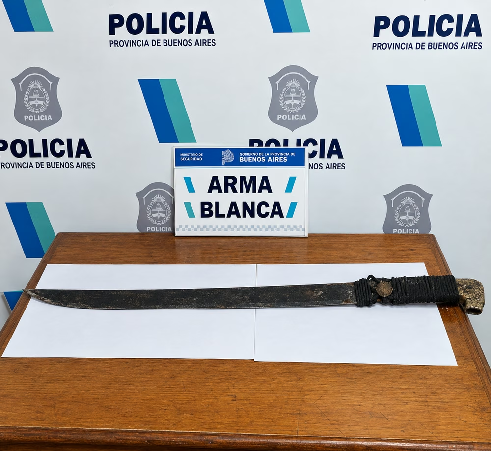 Junín: un hombre de 70 años atacó a su nuera y a dos policías con un machete